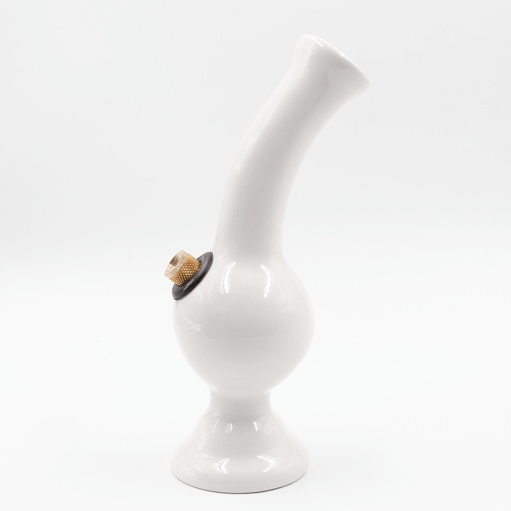 Elbow Bubble Ceramic Bong - White The Bong Shop