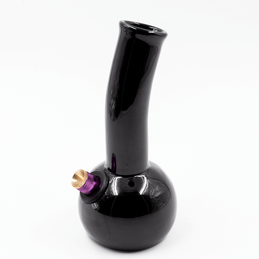 Hemisphere Ceramic Bong - Black Waterfall