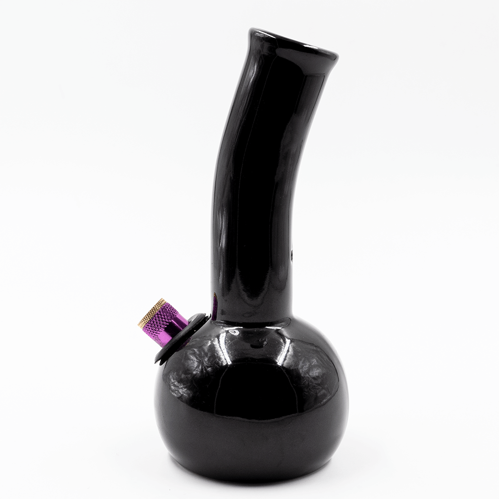 Hemisphere Ceramic Bong - Black Waterfall