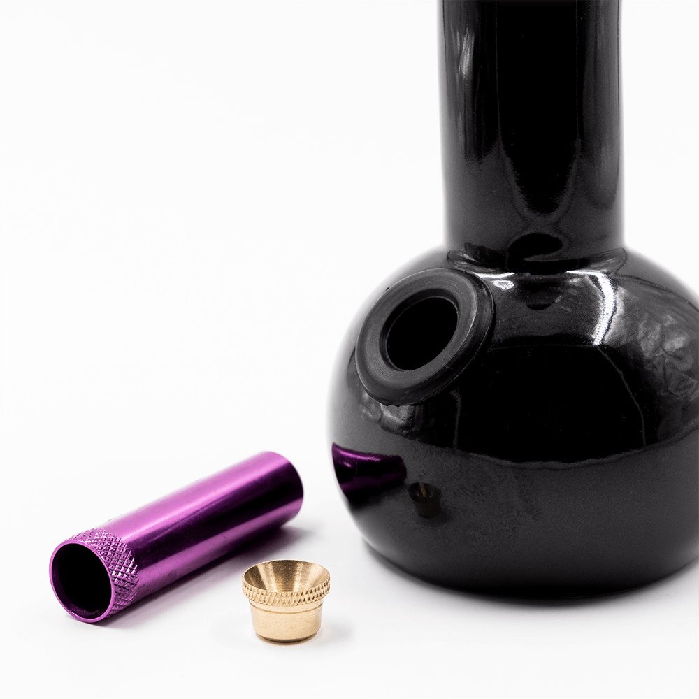 Hemisphere Ceramic Bong - Black Waterfall