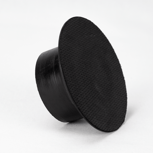 50mm Plain Black Rubber Base The Bong Shop