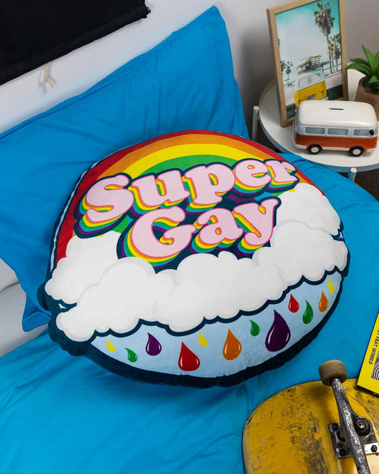 PILLOW - SUPER GAY ROUND 60x60cm WAKE N BAKE Wake 'n' Bake