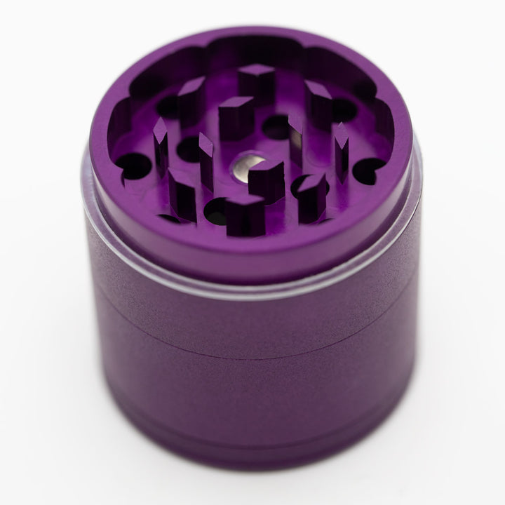 Four-Part Aluminium Grinder with Removable Screen - Matte Dark Purple (43mm) Waterfall
