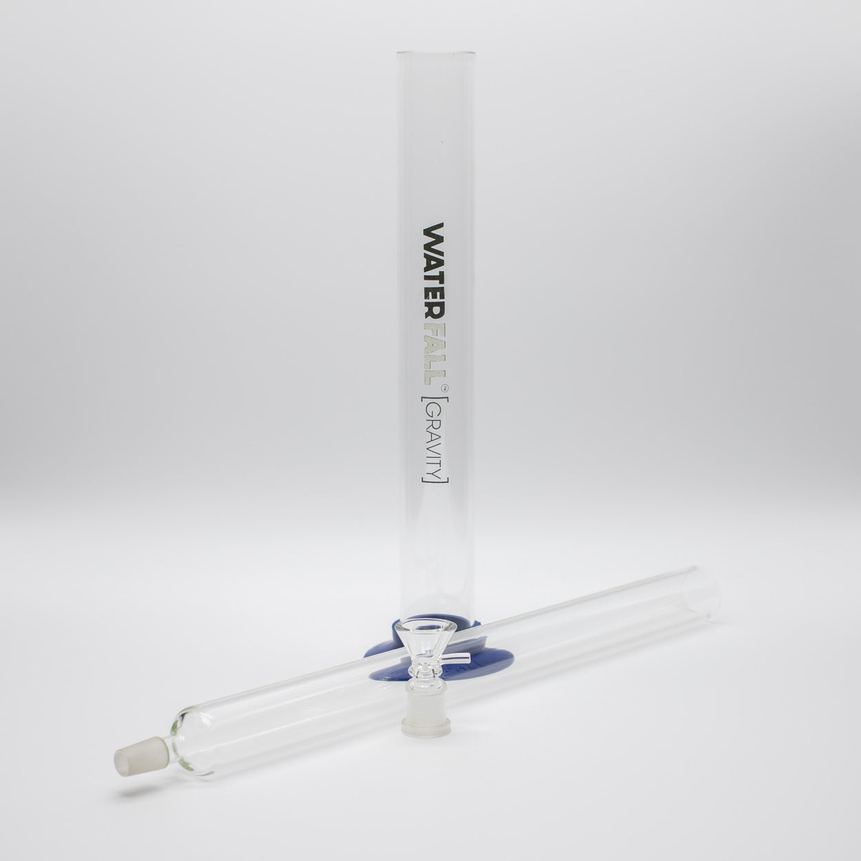 WATERFALL GRAVITY GLASS PIPE 53CM BLUE BASE Waterfall