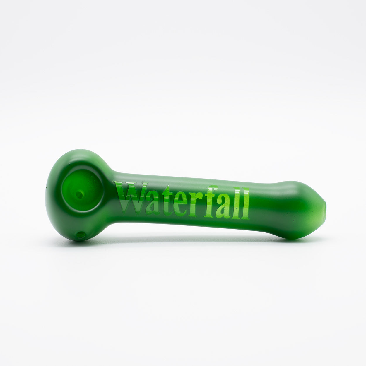 PIPE - GLASS DARK GREEN WATERFALL BRANDED Waterfall