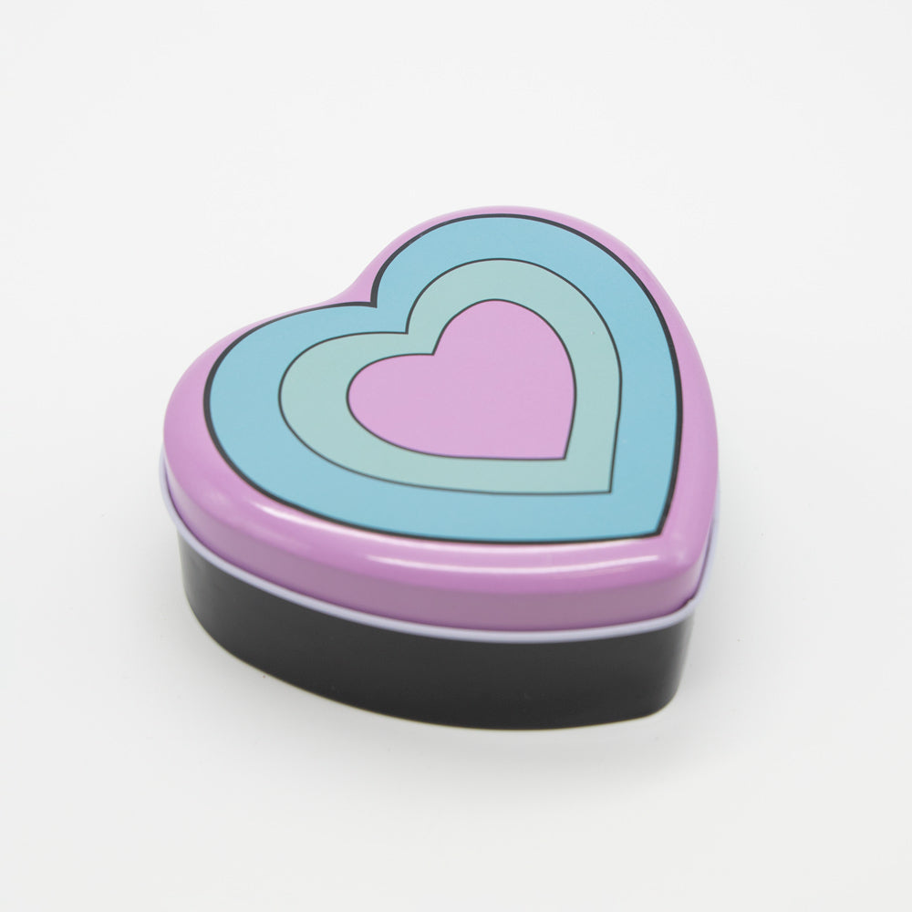 Trippy Hearts Heart-Shaped Metal Tin Planet X