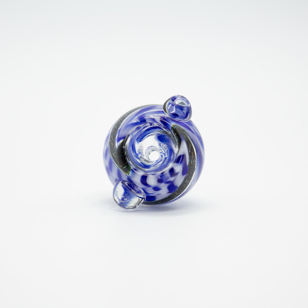 Swirly Glass Cone - Dark Blue (14mm) The Bong Shop