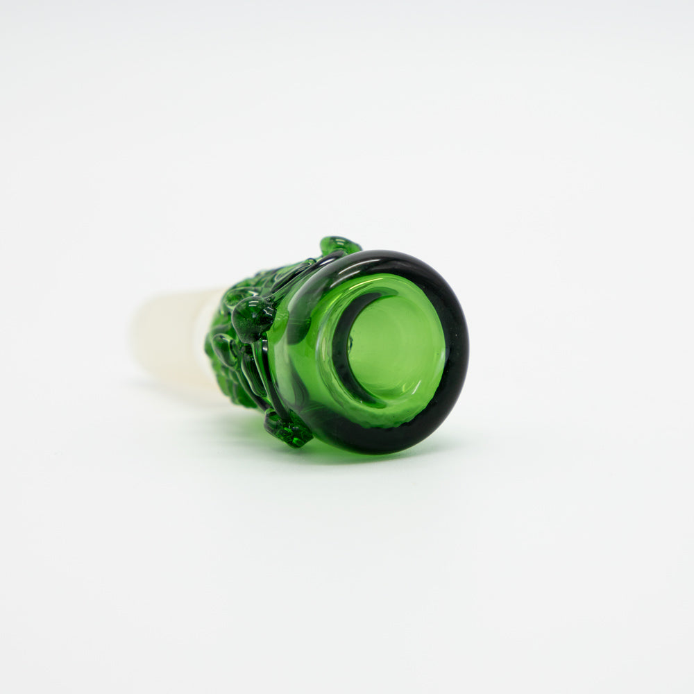 Tiki Skull Glass Cone - Green (18mm) The Bong Shop