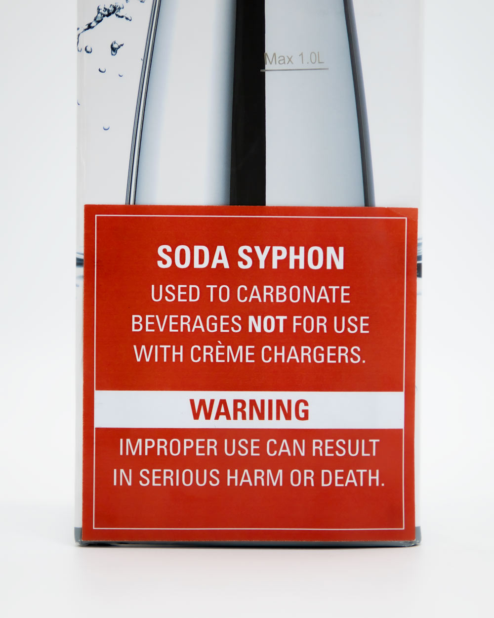 MOSA Classic Soda Siphon Stainless Steel 1 Litre - Black MOSA