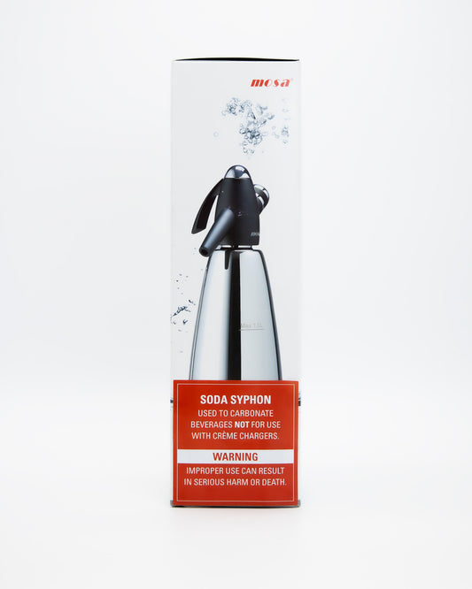 MOSA Classic Soda Siphon Stainless Steel 1 Litre - Black MOSA