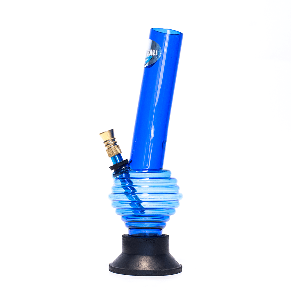 Acrylic Rim Bong - Blue Waterfall