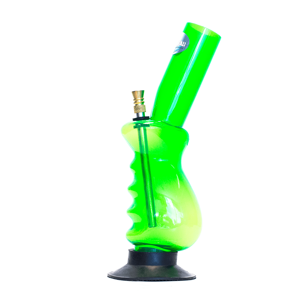 Acrylic Gripper Bong - Green Waterfall