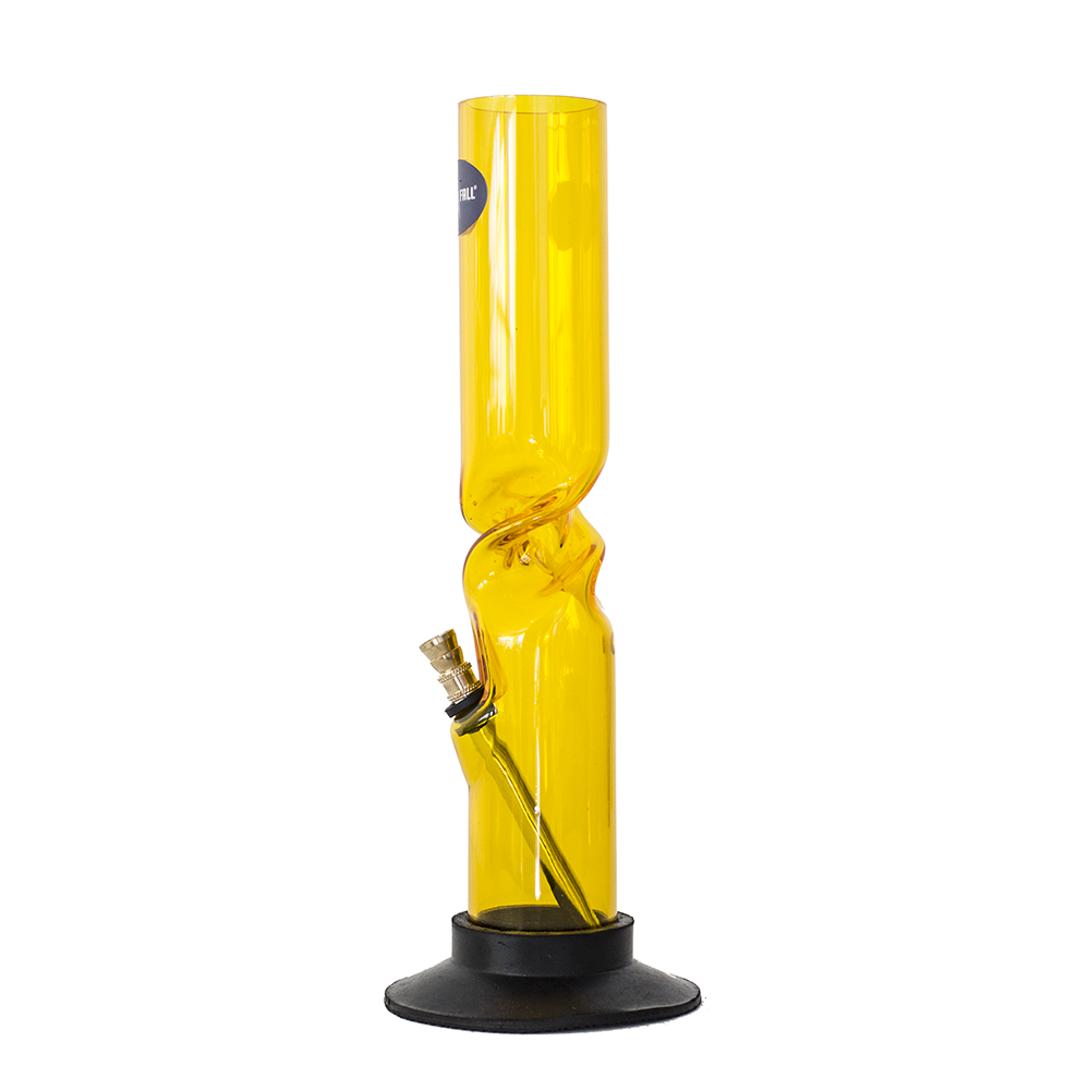 Acrylic Twist Bong - Yellow The Bong Shop