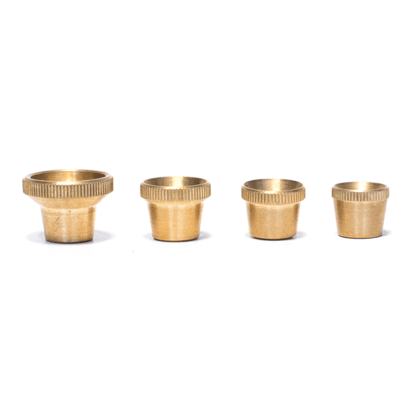 4 PACK BRASS BONZA CONES S M L XL The Bong Shop