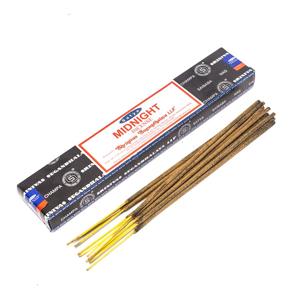 INCENSE - SATYA Nag Champa MIDNIGHT STICKS 15g The Bong Shop