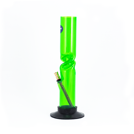 Acrylic Twist Bong - Green Waterfall