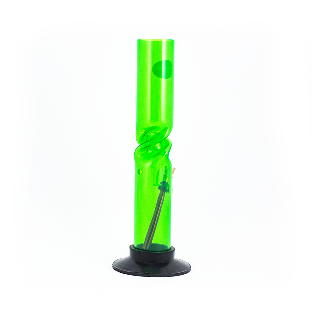 Acrylic Twist Bong - Green Waterfall