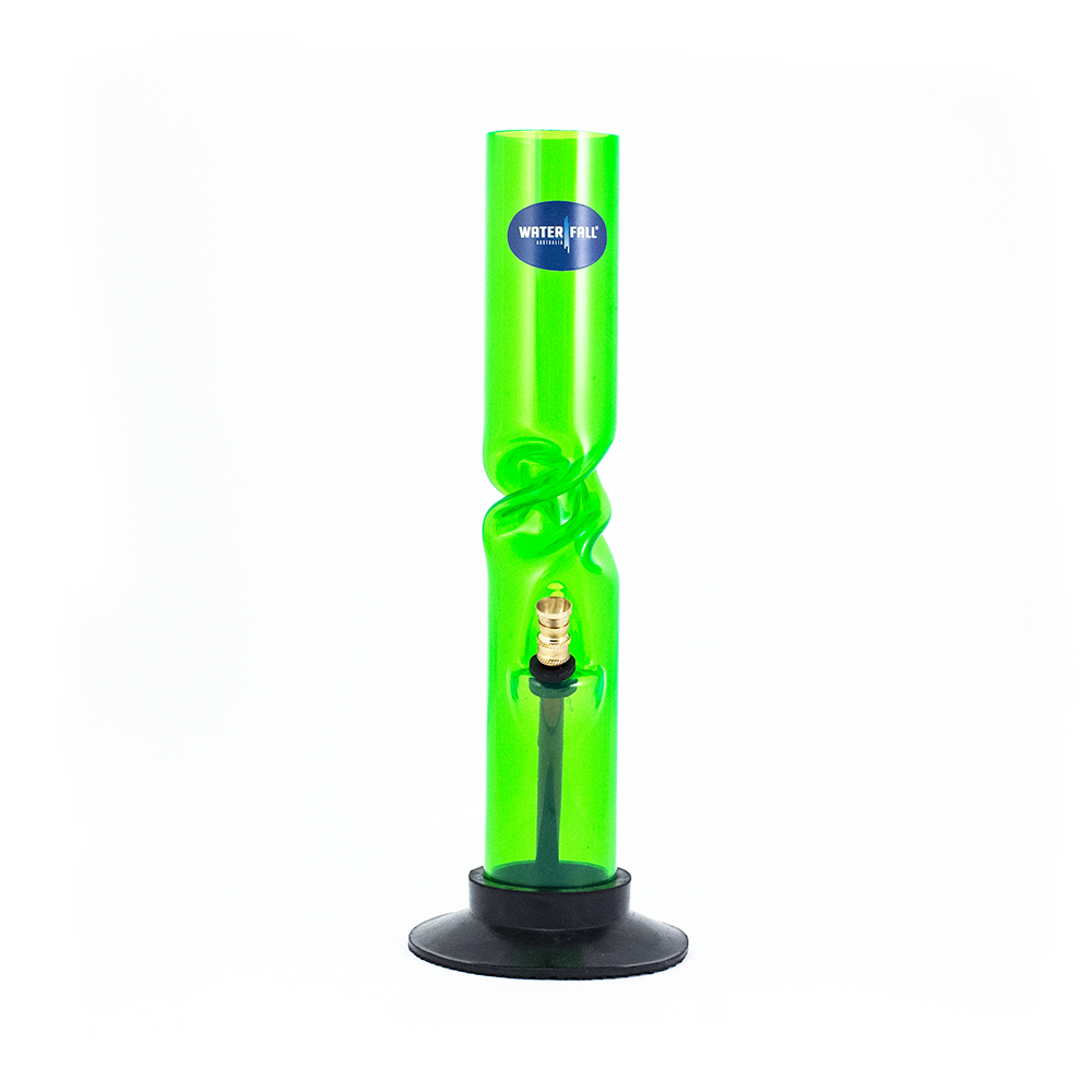 Acrylic Twist Bong - Green Waterfall