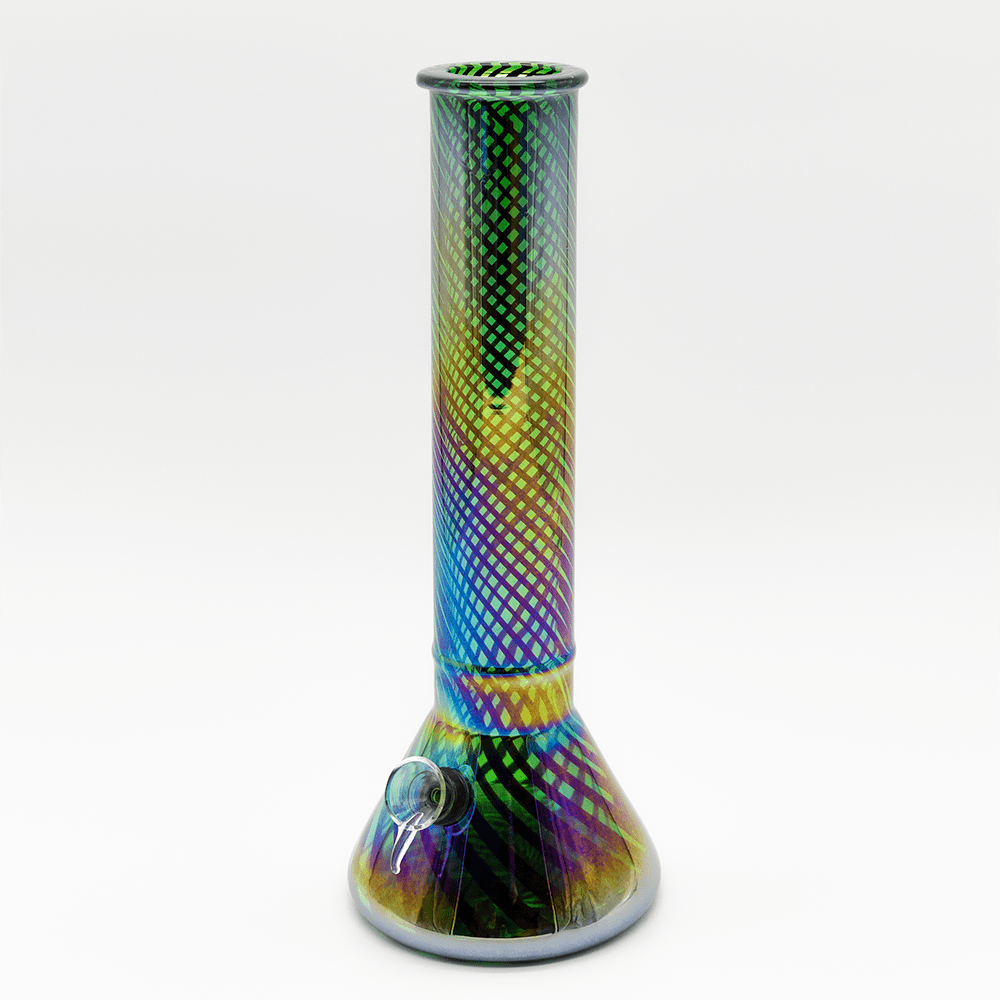 Aurora Glass Bong - Green Planet X