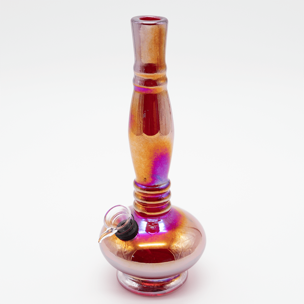 GLASS BONG- MAGNETIC 24cm RED OIL SLICK S/GLASS Planet X