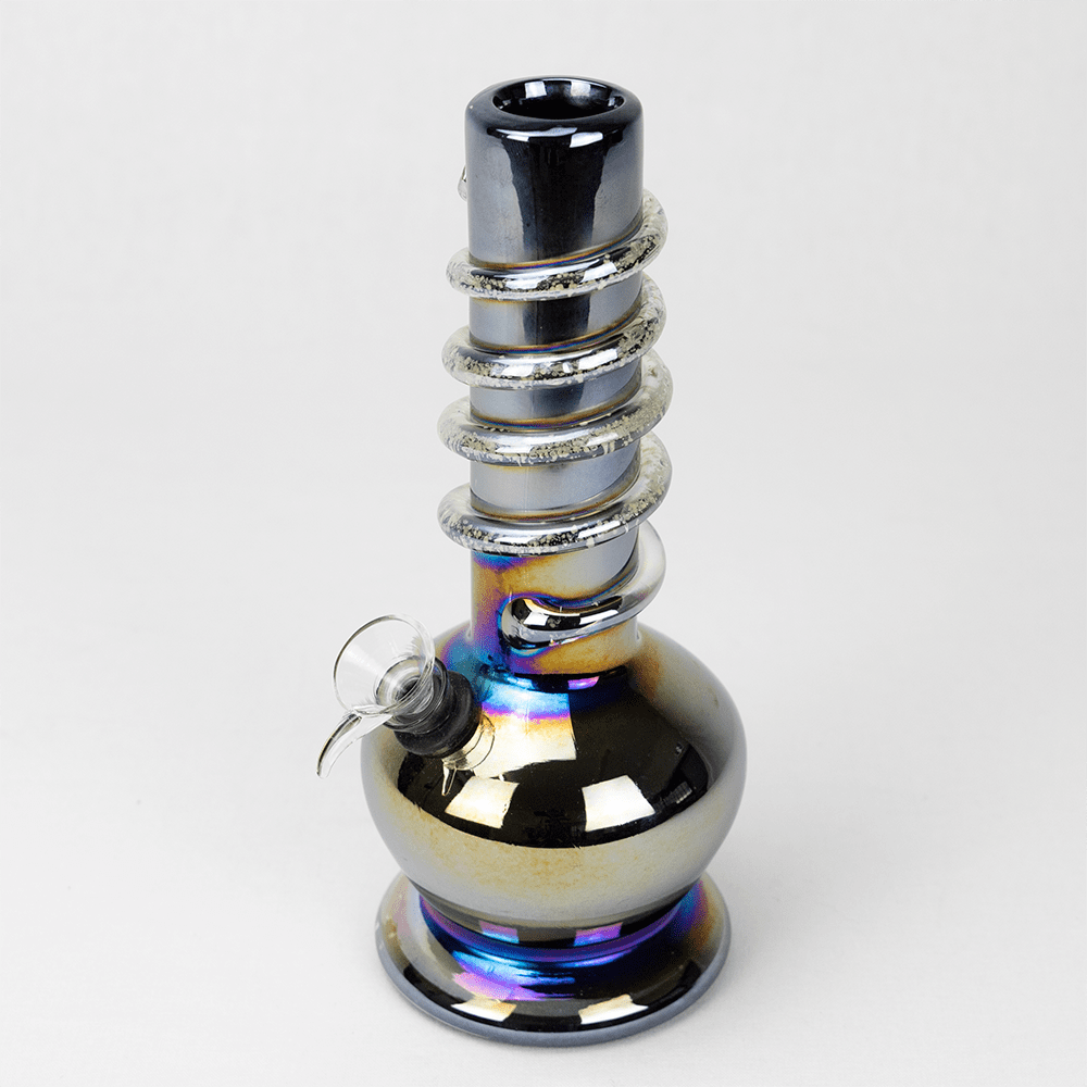 GLASS BONG- DAY DREAM 22cm OIL SLICK BLACK S/GLASS Planet X