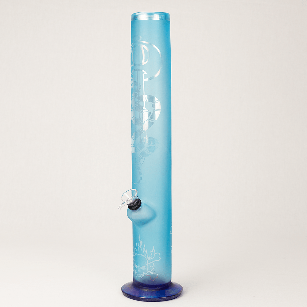 Skull Island Glass Bong - Light Blue Planet X