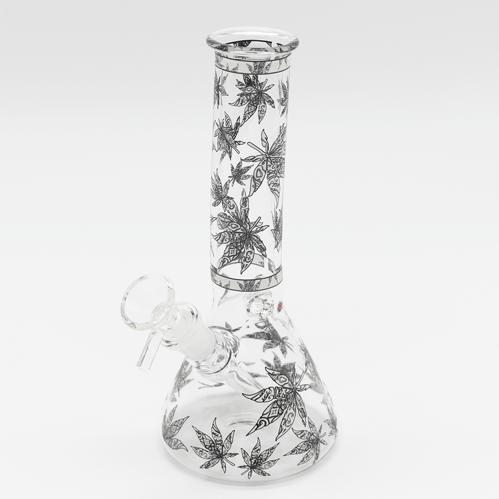 Henna Leaf Glow Glass Bong Planet X