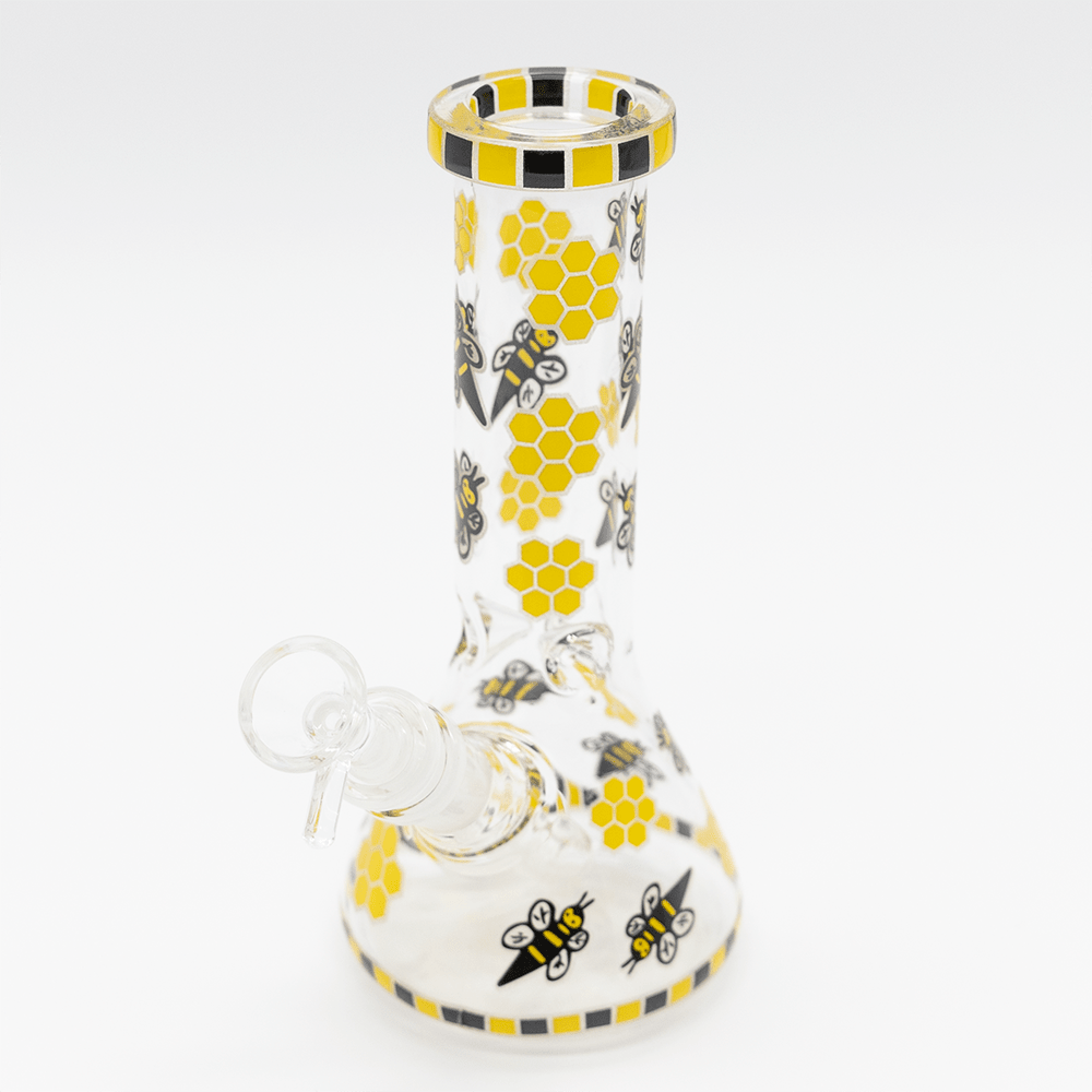 Honeycomb Bees Glass Bong Planet X