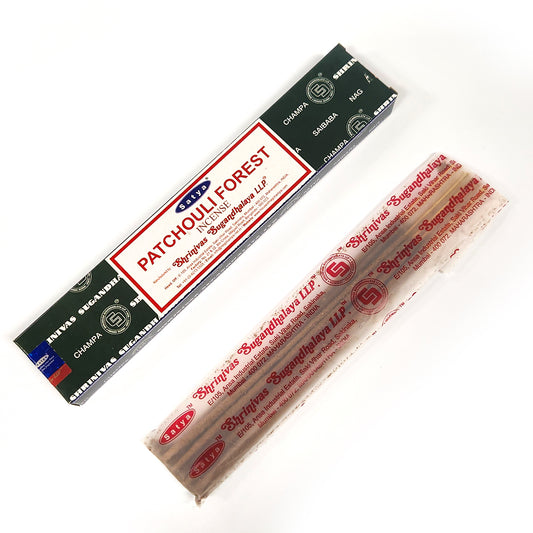 INCENSE - SATYA Nag Champa PATCHOULI FOREST STICKS 15g