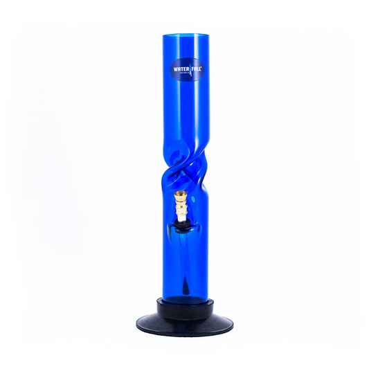 Acrylic Twist Bong - Blue Waterfall