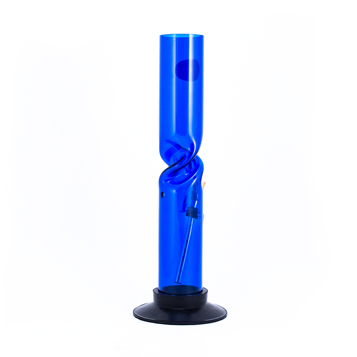 Acrylic Twist Bong - Blue Waterfall