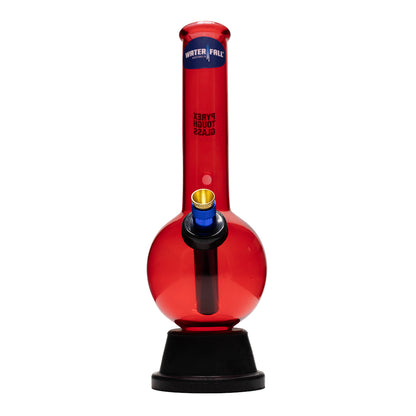 Waterfall Zap Bonza Red Glass Bong WIth Chamber
