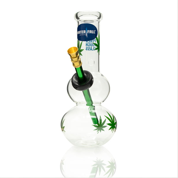 Charger Glass Bong - Leaf Decal Waterfall