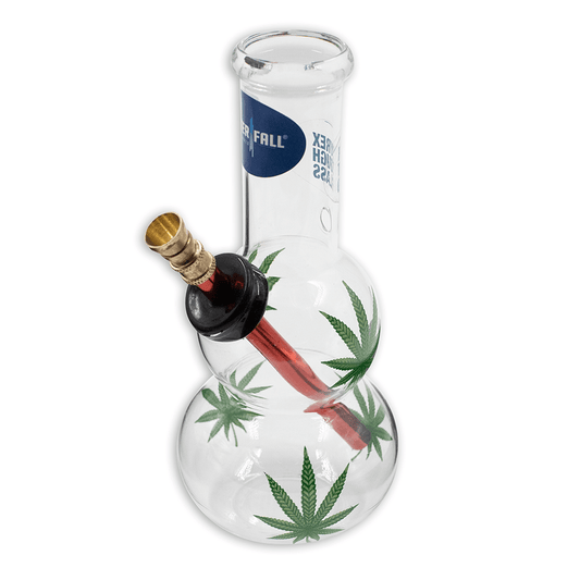Charger Glass Bong - Leaf Decal