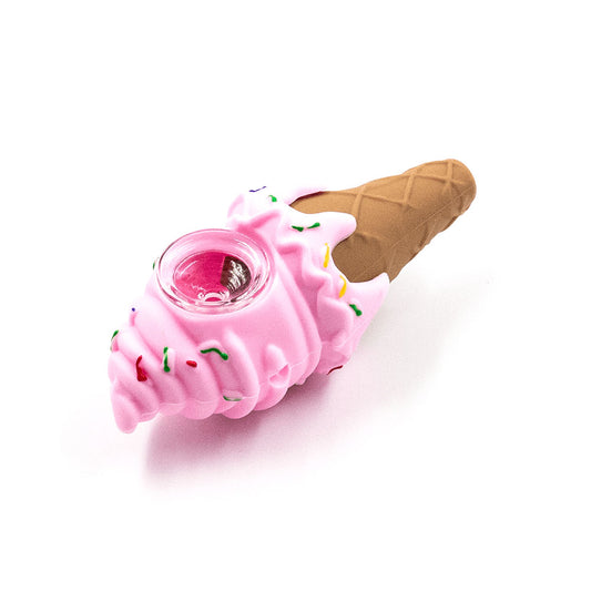 PIPE- SILICONE ICE CREAM CONE - PINK