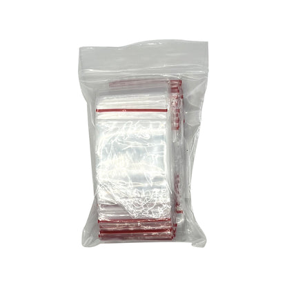 PLASTIC BAG ZIP 3" X 5" (75mmx125mm) P/S BAG (100)