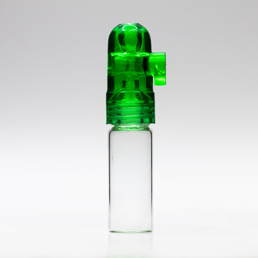 2467 - POCKET ROCKET - SMALL BOTTLE - ASST COLOURED TOPS The Bong Shop