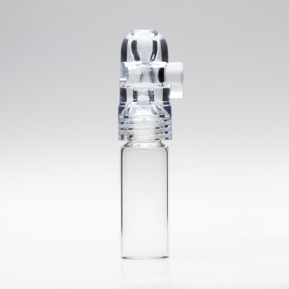 2467 - POCKET ROCKET - SMALL BOTTLE - ASST COLOURED TOPS The Bong Shop