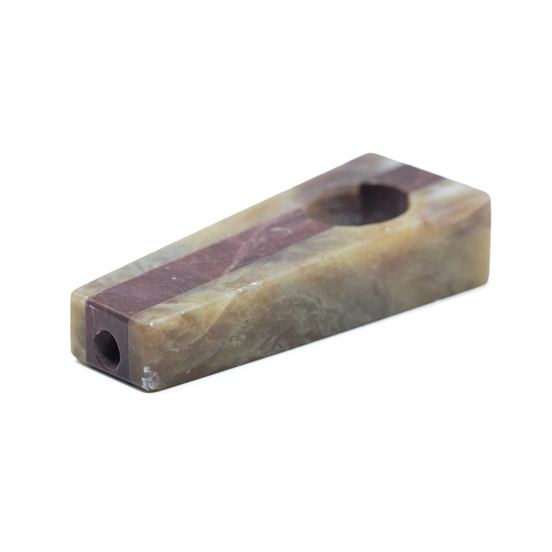 SOAPSTONE CARVED FLAT PIPE