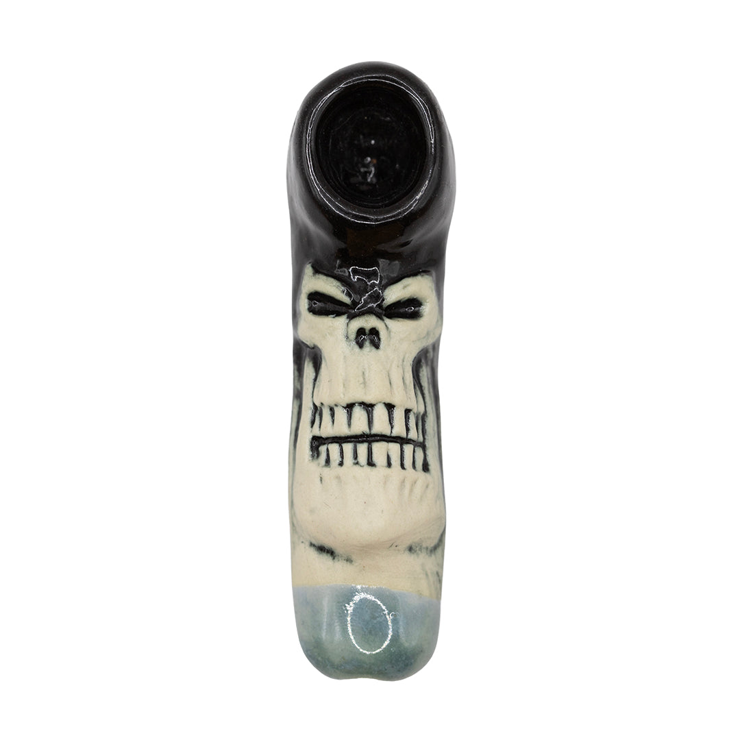 Pipe - Med Skull - Ceramic