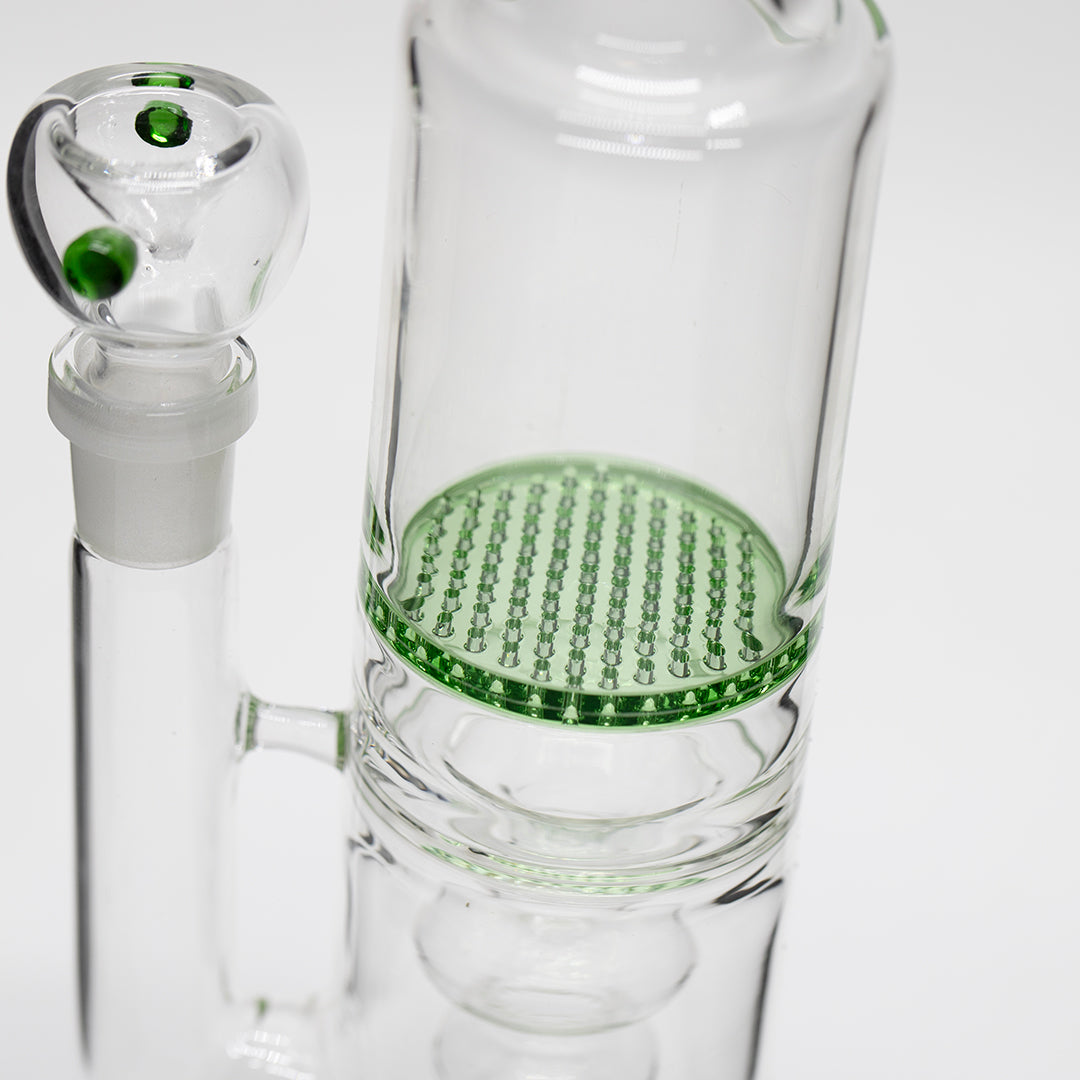 Titan Series Houdini Honeycomb Glass Bong (Deluxe Wooden Box Edition)