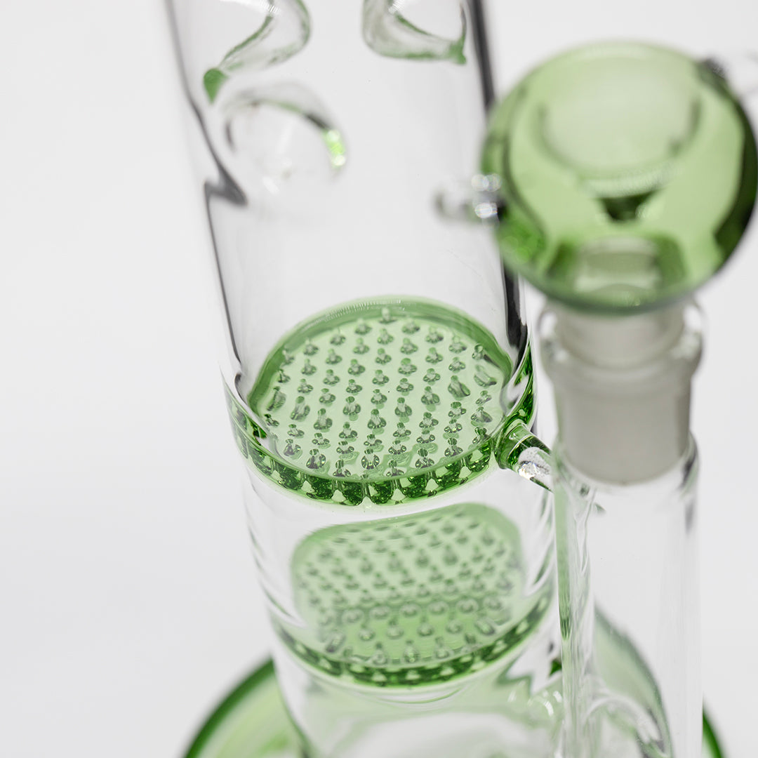 Titan Series Dots Honeycomb Glass Bong
