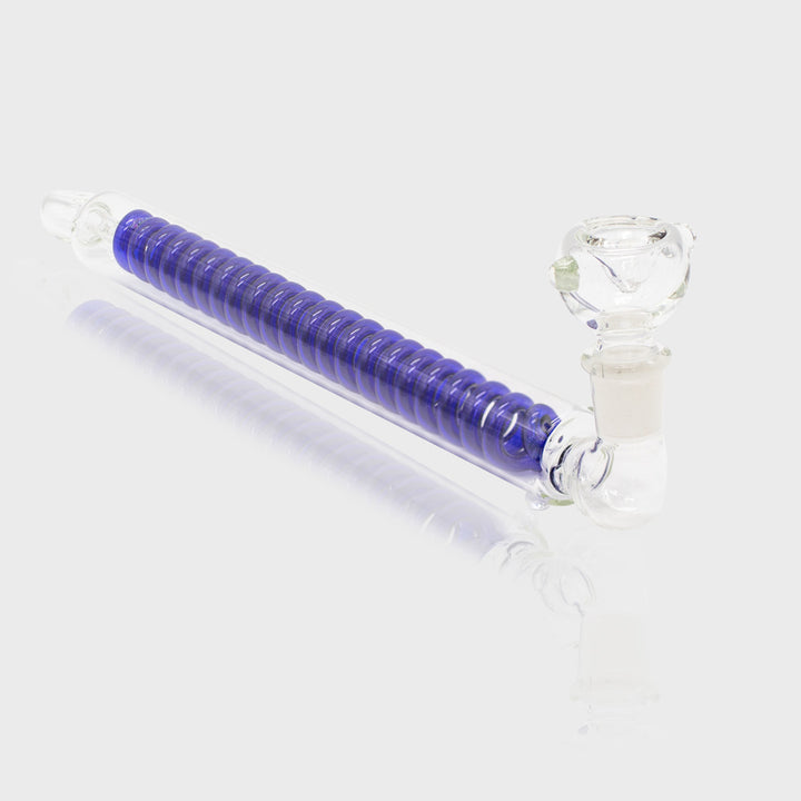 Blue Spiral Glass Pipe The Bong Shop