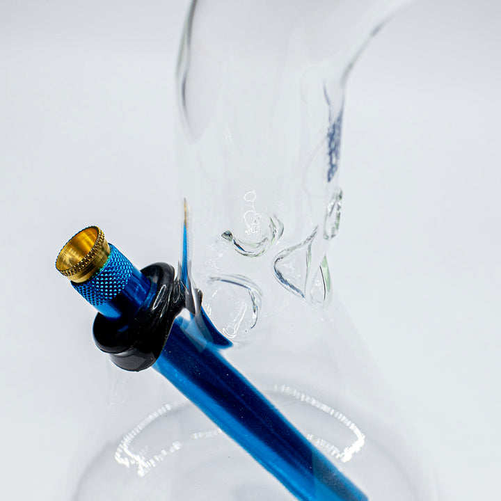 Bent Beaker Glass Bong Waterfall