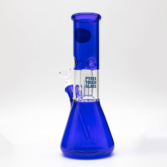 Glass Percolator Beaker Bong - Blue Waterfall