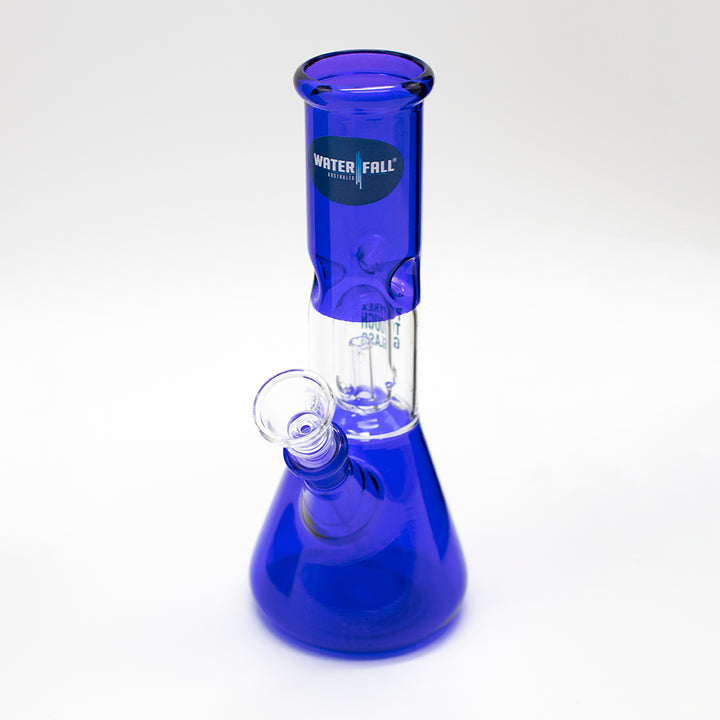 Glass Percolator Beaker Bong - Blue Waterfall