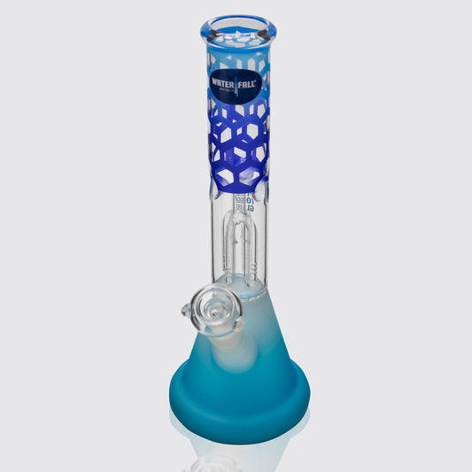 Soccer Mum 2000 Perc Glass Bong - Blue The Bong Shop