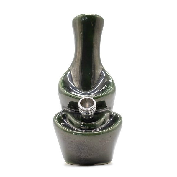 Handle Ceramic Bong - Green The Bong Shop