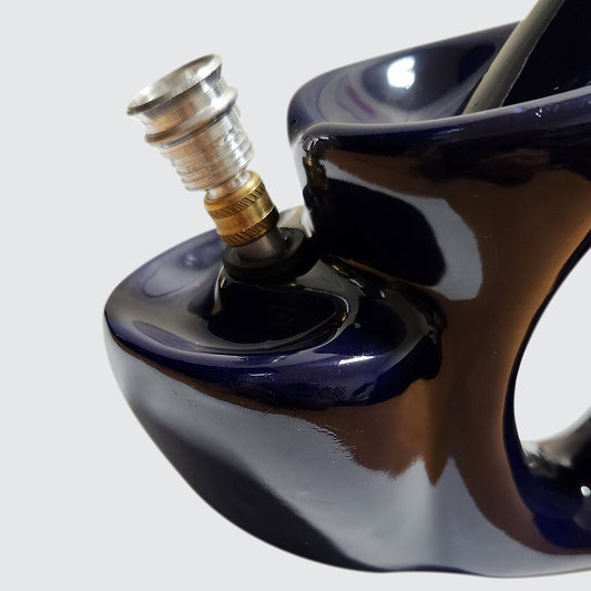 Handle Ceramic Bong - Blue 7 Pipe