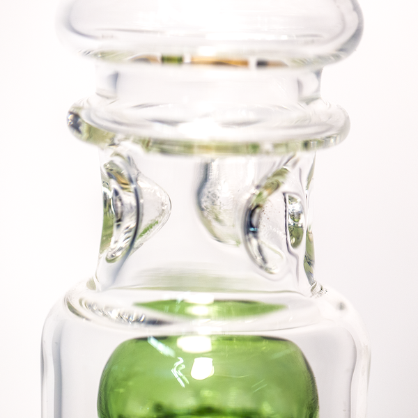 Titan Series | Green Pillar Glass Bong Waterfall